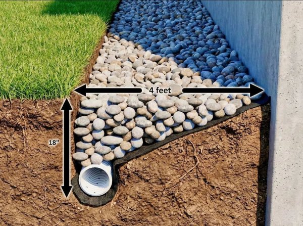 درەینی قەراغی بینا بۆ دوور خستتنەوەی ئاو
